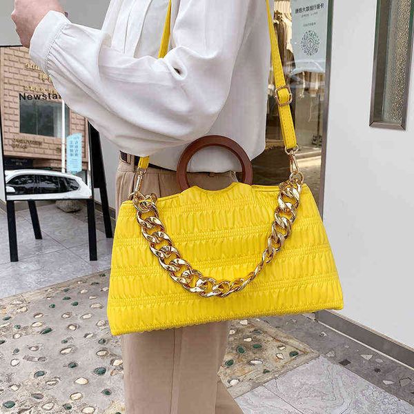 evening bag fashion single shoulder messenger women 2022 new vertical lattice chain women's wrinkled handbag 0719