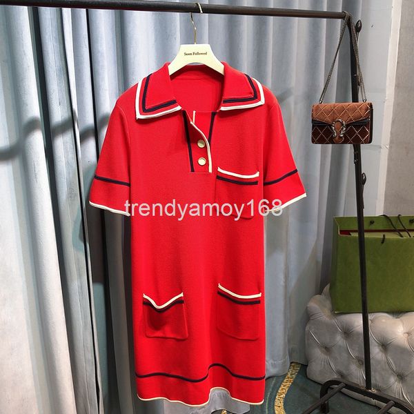 women's knits & tees spring festival special summer college style color contrast polo shirt dress aging elegance, White
women's knits & tees spring festival special summer college style color contrast polo shirt dress aging elegance, White