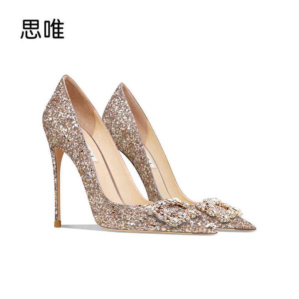 luxury autumn women high heels shoes gold silver glitter rhinestone pumps pointed toe stilettos bride wedding shoes 8cm10cm t220730, Black
luxury autumn women high heels shoes gold silver glitter rhinestone pumps pointed toe stilettos bride wedding shoes 8cm10cm t220730, Black