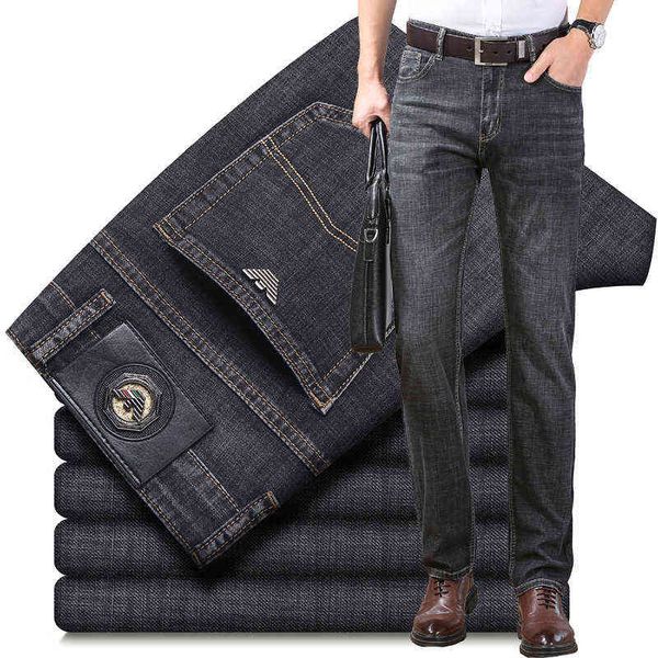 spring brand and summer thin jeans men's high waist elastic straight tube loose busin casual high-end, Blue
spring brand and summer thin jeans men's high waist elastic straight tube loose busin casual high-end, Blue