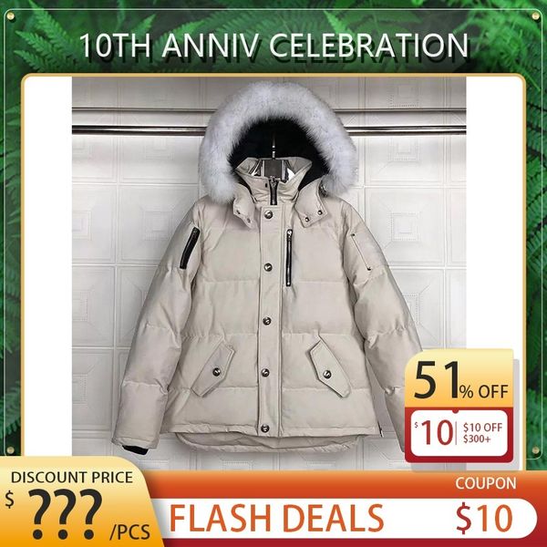 20ss new designers men's down parkas mens winter coats thickened large fur collar men jacket mans clothing, Black
20ss new designers men's down parkas mens winter coats thickened large fur collar men jacket mans clothing, Black
