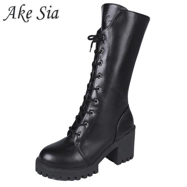 autumn winter new snow female retro british wind dark black fan car rider boots with thick bottom tube mujer y200115
autumn winter new snow female retro british wind dark black fan car rider boots with thick bottom tube mujer y200115