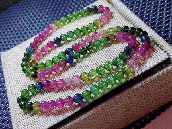 natural colorful tourmaline 3 laps bracelet 5.8mm clear round beads rainbow tourmaline women men crystal jewelry aaaaaaa, Silver
natural colorful tourmaline 3 laps bracelet 5.8mm clear round beads rainbow tourmaline women men crystal jewelry aaaaaaa, Silver