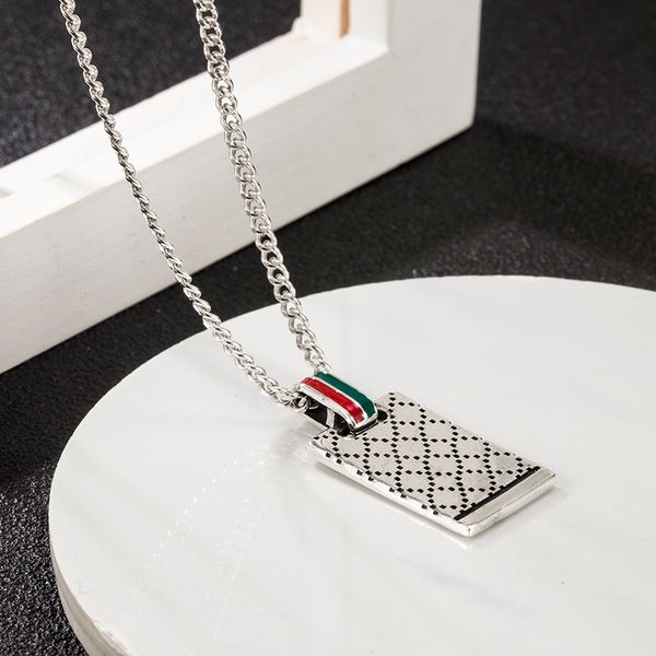 s925 sterling silver rectangle pendant necklaces for women men luxurys designer necklaces link chain fashion jewelry accessories
s925 sterling silver rectangle pendant necklaces for women men luxurys designer necklaces link chain fashion jewelry accessories