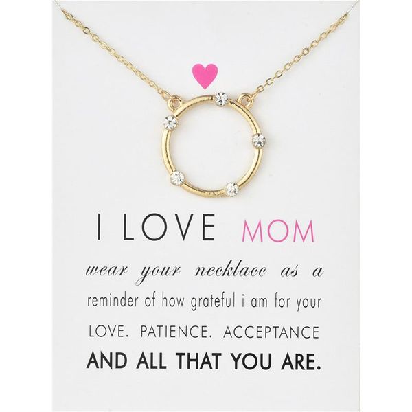 sun halo necklace with gift card i love mom zircon alloy circle pendant necklace mothers day gifts, Silver
sun halo necklace with gift card i love mom zircon alloy circle pendant necklace mothers day gifts, Silver
