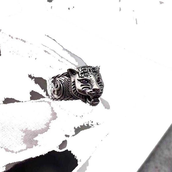 925 sterling silver fashion amethyst sword tooth tiger head thai silver ring men's domineering personality retro ring feline 285i
925 sterling silver fashion amethyst sword tooth tiger head thai silver ring men's domineering personality retro ring feline 285i