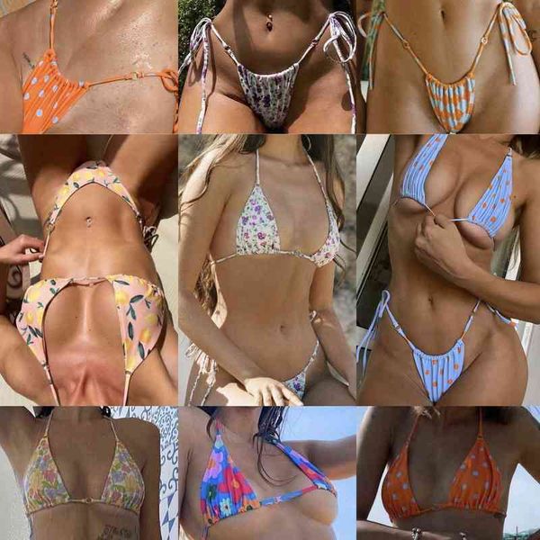 2022 swimsuit leaf multicolor printed bikini drawstring triangle women's 2213, White;black
2022 swimsuit leaf multicolor printed bikini drawstring triangle women's 2213, White;black