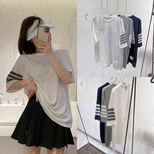 tb tee correct version summer new four bar 22stb round neck short sleeve t-shirt couple loose fashion casual men's and women's des, White
tb tee correct version summer new four bar 22stb round neck short sleeve t-shirt couple loose fashion casual men's and women's des, White