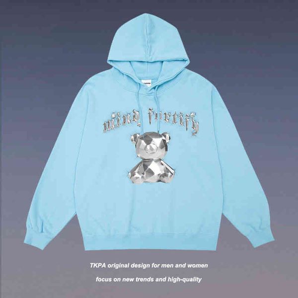 tkpa new bear print hoodie for men and women high street guochao br autumn winter style loose couple jacket, Black
tkpa new bear print hoodie for men and women high street guochao br autumn winter style loose couple jacket, Black