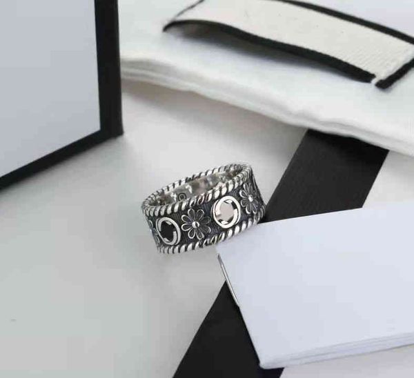 2023 designer new jewelry home double small flower hollow out ring as old fashion gift for men and women, Silver
2023 designer new jewelry home double small flower hollow out ring as old fashion gift for men and women, Silver