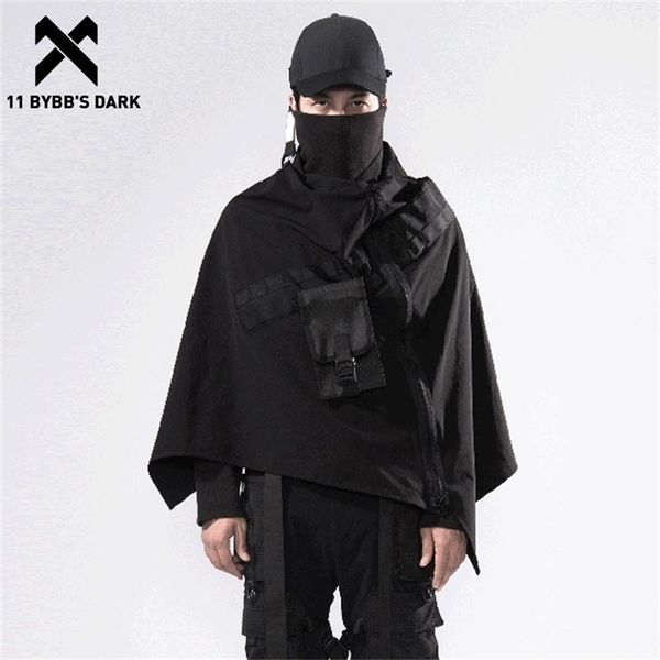 11 bybb's dark hip hop techwear jacket streetwear zipper bat jacket outdoor windproof shawl loose cardigan windbreaker cloak 220813, Black;brown
11 bybb's dark hip hop techwear jacket streetwear zipper bat jacket outdoor windproof shawl loose cardigan windbreaker cloak 220813, Black;brown