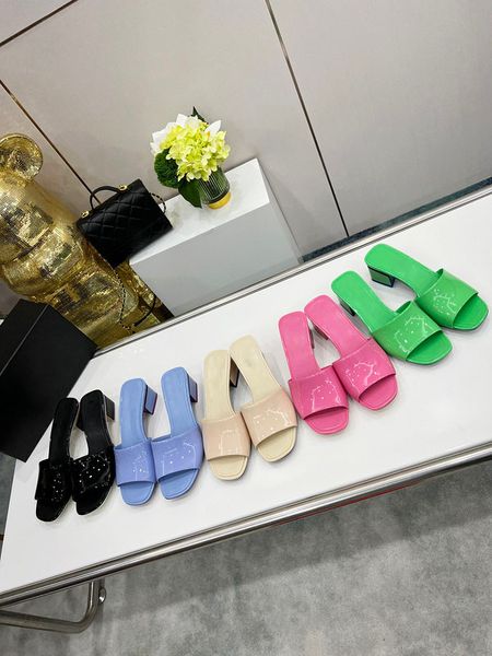 women mules slipper calfskin light pink slide sandal coarser heels slippers designer summer luxury fashion ladies beach shoes, Black
women mules slipper calfskin light pink slide sandal coarser heels slippers designer summer luxury fashion ladies beach shoes, Black