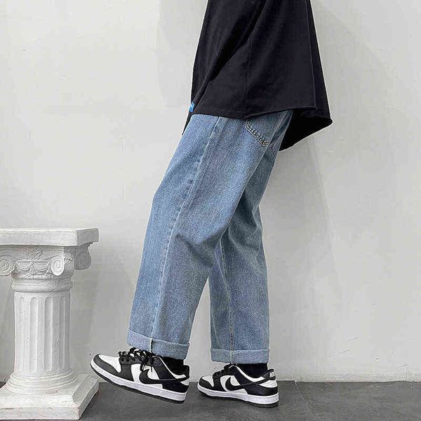 spring summer new streetwear baggy jeans korean fashion vintage casual straight leg pants harajuku style trousers male bottoms t220726, Blue
spring summer new streetwear baggy jeans korean fashion vintage casual straight leg pants harajuku style trousers male bottoms t220726, Blue