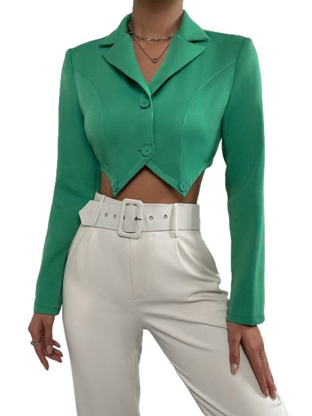 lapel neck asymmetrical hem crop blazer r2qd#, White
lapel neck asymmetrical hem crop blazer r2qd#, White