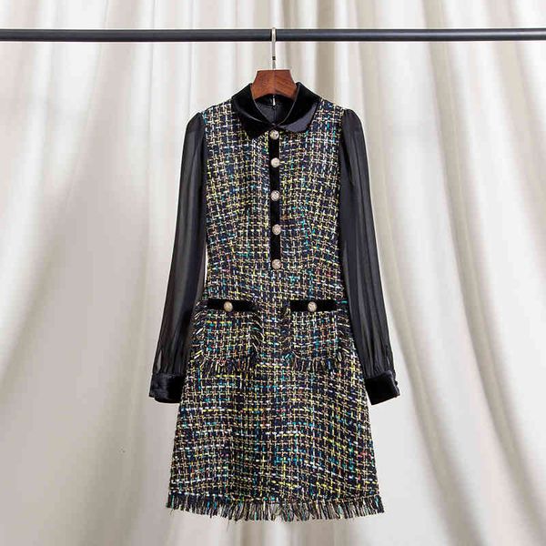 casual dresses royal sister light familiar wind autumn and winter velvet doll collar patchwork tweed dress female tassel fur edge amazing ch, Black;gray
casual dresses royal sister light familiar wind autumn and winter velvet doll collar patchwork tweed dress female tassel fur edge amazing ch, Black;gray