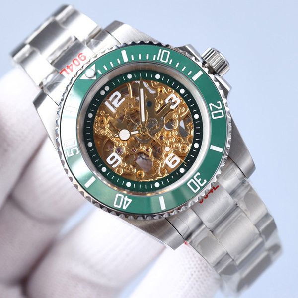 hollow out mens watch automatic mechanical watches 41mm business wristwatches stainless steel wristwatch montre de luxe, Slivery;brown
hollow out mens watch automatic mechanical watches 41mm business wristwatches stainless steel wristwatch montre de luxe, Slivery;brown