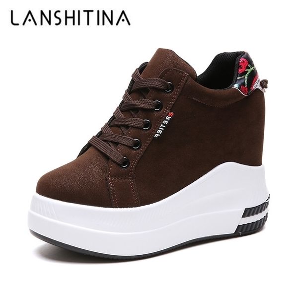 fashion autumn women ankle boots platform shoes wedges high heel winter boots sneakers 11cm height increasing shoes woman 201104, Black
fashion autumn women ankle boots platform shoes wedges high heel winter boots sneakers 11cm height increasing shoes woman 201104, Black