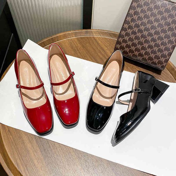 sandals square head single shoe women thick heel leather one line with evening style french jk mary jane small shoes 61zj, Black
sandals square head single shoe women thick heel leather one line with evening style french jk mary jane small shoes 61zj, Black