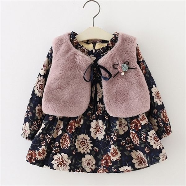 baby girl dress winter baby birthday dress long-sleeved floral plus velvet dressfur vest birthday outfits lj201221, Red;yellow
baby girl dress winter baby birthday dress long-sleeved floral plus velvet dressfur vest birthday outfits lj201221, Red;yellow