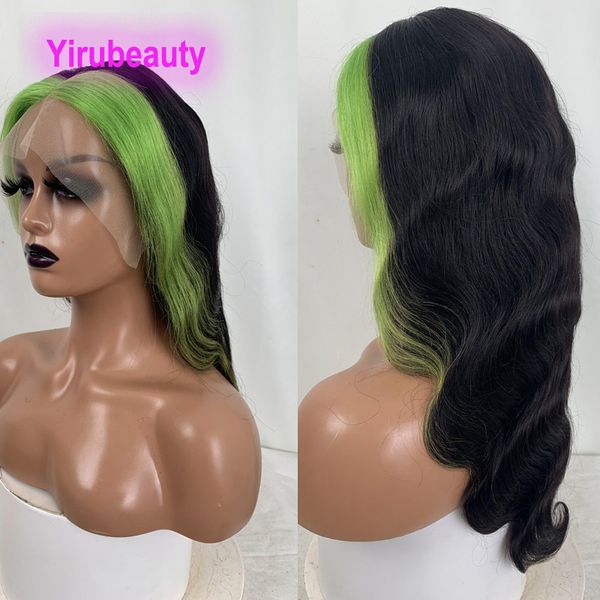 indian virgin human hair 13x4 lace front wig 1b highlight green color body wave yirubeauty 10-32inch 180% density 210%, Black;brown
indian virgin human hair 13x4 lace front wig 1b highlight green color body wave yirubeauty 10-32inch 180% density 210%, Black;brown