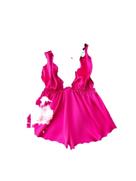 contrast lace criss cross backless satin cami romper m6el#, Black;red 
contrast lace criss cross backless satin cami romper m6el#, Black;red