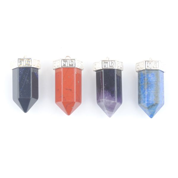 natural stone pendants bullet hexagonal point pendulum column reiki healing chakra amethyst lapis lazuli opal agate turquoises wholesale dbn, Silver
natural stone pendants bullet hexagonal point pendulum column reiki healing chakra amethyst lapis lazuli opal agate turquoises wholesale dbn, Silver