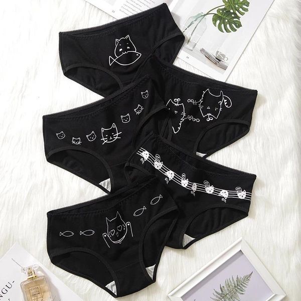 3pcs set cartoon panty cat fish briefs cotton womens underwear panties female underpants solid color girls pantys lingerie -xl, Black;pink
3pcs set cartoon panty cat fish briefs cotton womens underwear panties female underpants solid color girls pantys lingerie -xl, Black;pink