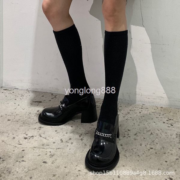dress shoes early autumn chain single shoes mary jane thick heel patent leather big head british small women, Black
dress shoes early autumn chain single shoes mary jane thick heel patent leather big head british small women, Black