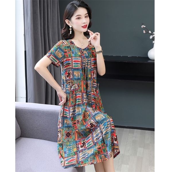 summer retro print women short sleeve cotton plus size dress ladies large size holiday beach vestidos 220318, Black;gray
summer retro print women short sleeve cotton plus size dress ladies large size holiday beach vestidos 220318, Black;gray