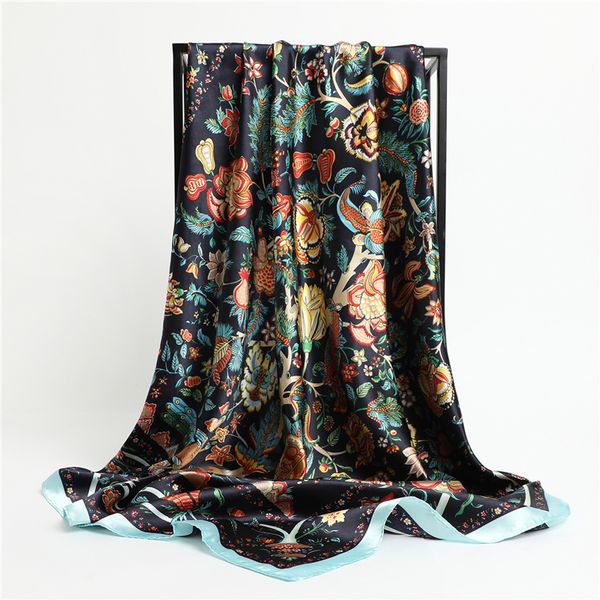 fashion silk square scarf for women hair band soft neckerchief vintage hijab flower print headscarf female pashmina bandana 220630, Blue;gray
fashion silk square scarf for women hair band soft neckerchief vintage hijab flower print headscarf female pashmina bandana 220630, Blue;gray