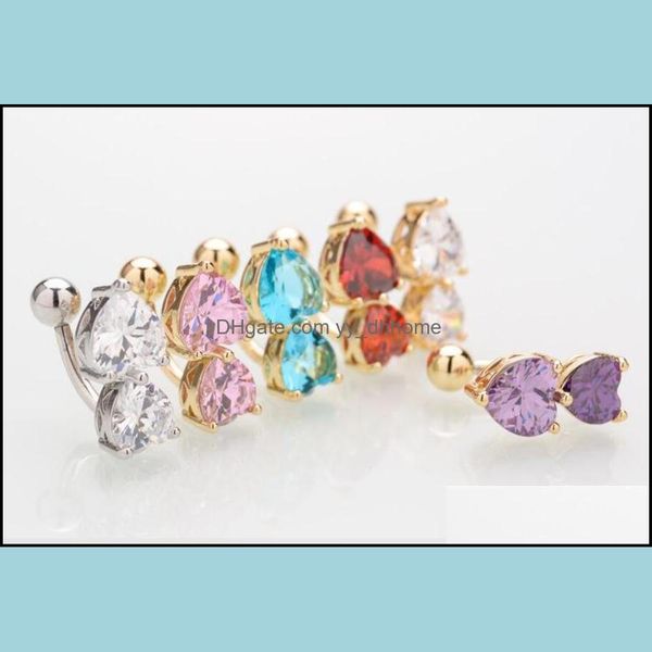 navel bell button rings body jewelry 6 colors reverse crystal bar belly ring gold piercing two heart pierce 10pcs epacket drop delivery 20, Silver
navel bell button rings body jewelry 6 colors reverse crystal bar belly ring gold piercing two heart pierce 10pcs epacket drop delivery 20, Silver