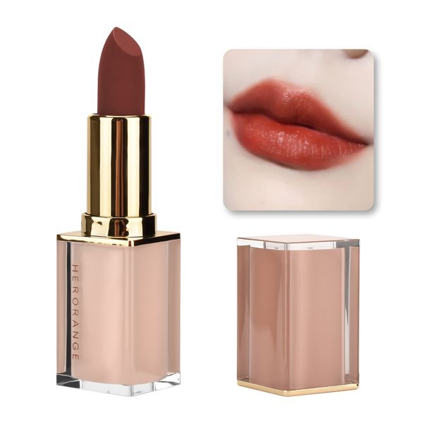 girl showing white crystal matte face tube lipstick 03 black tea brown 1pc 
girl showing white crystal matte face tube lipstick 03 black tea brown 1pc