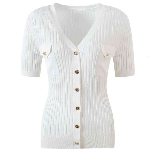 women's sweaters multicolor metal button v-neck thin sweater women's clothing summer french style short sleeved 472n, White;black
women's sweaters multicolor metal button v-neck thin sweater women's clothing summer french style short sleeved 472n, White;black