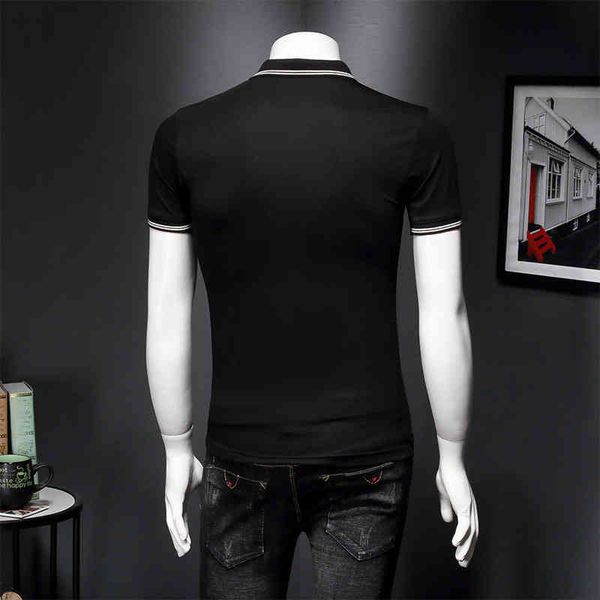 men's clothing brand european mercerized cotton lapel short sleeve t-shirt men's 2022 summer crown little bee embroidery trend hal, White;black
men's clothing brand european mercerized cotton lapel short sleeve t-shirt men's 2022 summer crown little bee embroidery trend hal, White;black