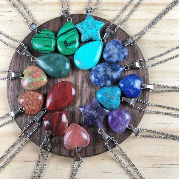 natural stone pendant druzy drusy necklace black pu chain stainless steel chainhexagonal prism cross heart star necklaces for women men jewe, Silver
natural stone pendant druzy drusy necklace black pu chain stainless steel chainhexagonal prism cross heart star necklaces for women men jewe, Silver