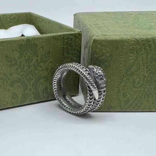 2023 designer new fashion jewelry gujia spirit snake double old fashion classic ring, Silver
2023 designer new fashion jewelry gujia spirit snake double old fashion classic ring, Silver