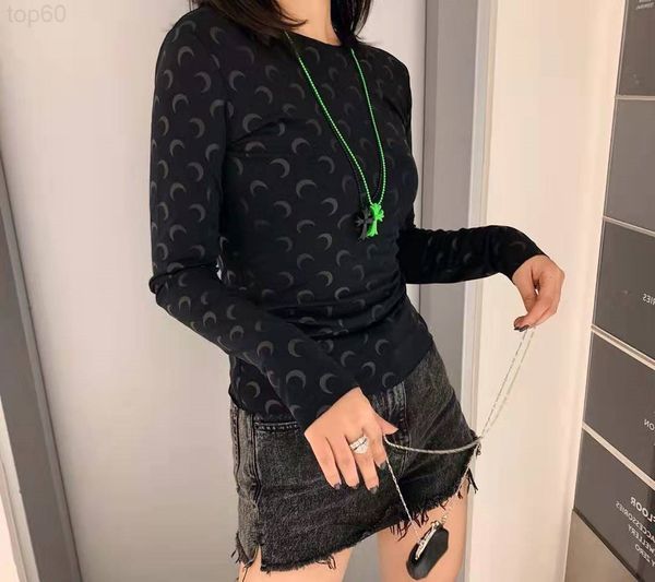 women's t-shirt designer 2020 new spring and summer marine crescent moon print round neck long sleeve slim fit elastic bottomed shirt t, White
women's t-shirt designer 2020 new spring and summer marine crescent moon print round neck long sleeve slim fit elastic bottomed shirt t, White