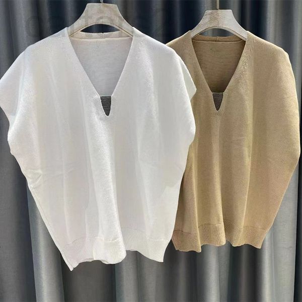 women's knits & tees designer straight 2022 spring and summer new high-precision cotton knitted beaded v-neck sleeveless for women pwhd, White
women's knits & tees designer straight 2022 spring and summer new high-precision cotton knitted beaded v-neck sleeveless for women pwhd, White