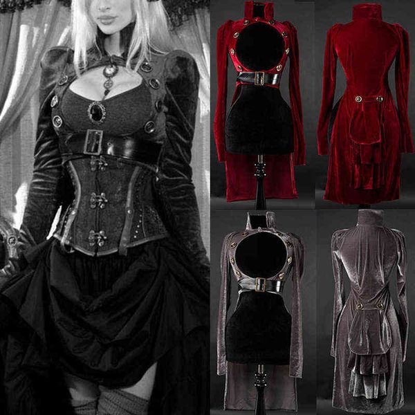 womens vintage gothic victorian medieval long sleeves tuxedo coat et halloween cosplay come plus size s -xxxl l220714, Black;red
womens vintage gothic victorian medieval long sleeves tuxedo coat et halloween cosplay come plus size s -xxxl l220714, Black;red