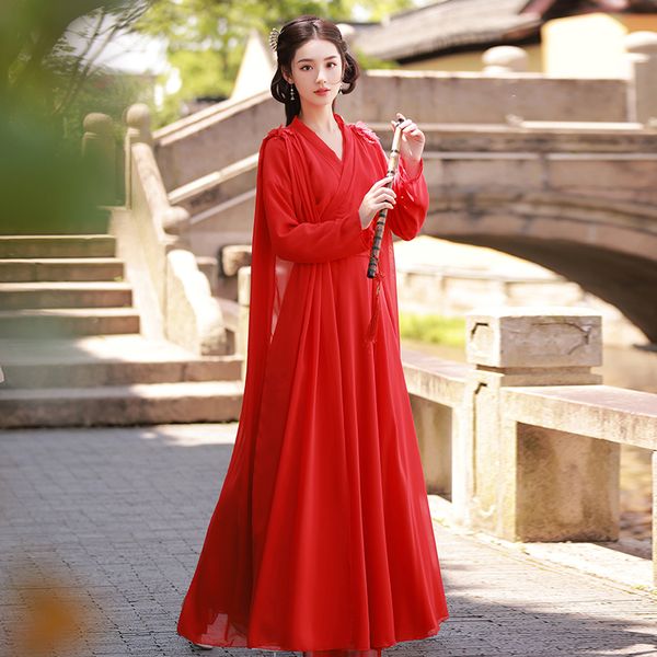 women tv film stage wear hanfu dress chinese ancient clothing folk dance oriental fairy princess cosplay costume, Black;red
women tv film stage wear hanfu dress chinese ancient clothing folk dance oriental fairy princess cosplay costume, Black;red