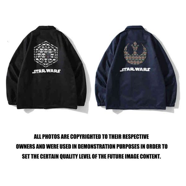 men's jackets star station theme print men's spring and autumn thin coat co branded windbreaker jacket z7mf, Black;brown
men's jackets star station theme print men's spring and autumn thin coat co branded windbreaker jacket z7mf, Black;brown