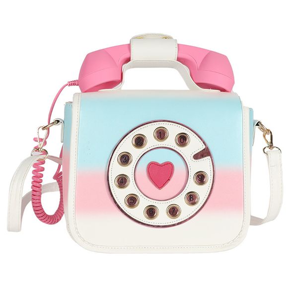 shoulder bags designer handbags diagonal fashion simulation telephone cross-body bag creative funny retro rivet tote zipper chain patchwork, Black
shoulder bags designer handbags diagonal fashion simulation telephone cross-body bag creative funny retro rivet tote zipper chain patchwork, Black