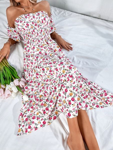 floral off shoulder shirred dress k99r#, Black;gray
floral off shoulder shirred dress k99r#, Black;gray
