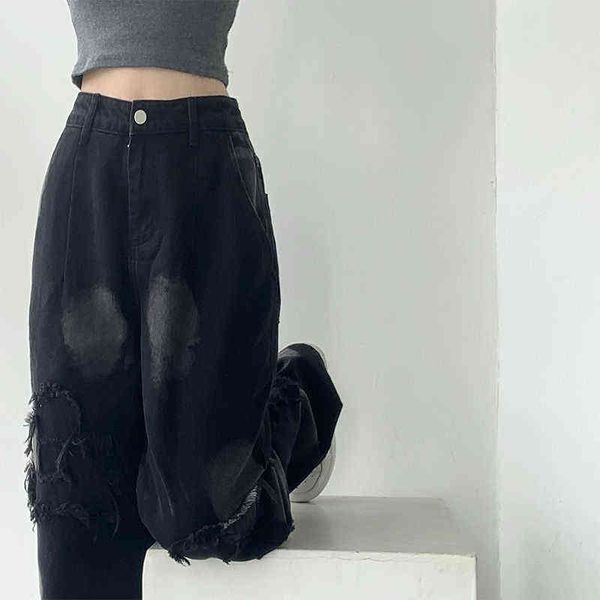 jeans women all-match korean style mopping trousers denim vintage solid high waist wide leg pants baggy chic street casual l235 t220728, Blue
jeans women all-match korean style mopping trousers denim vintage solid high waist wide leg pants baggy chic street casual l235 t220728, Blue