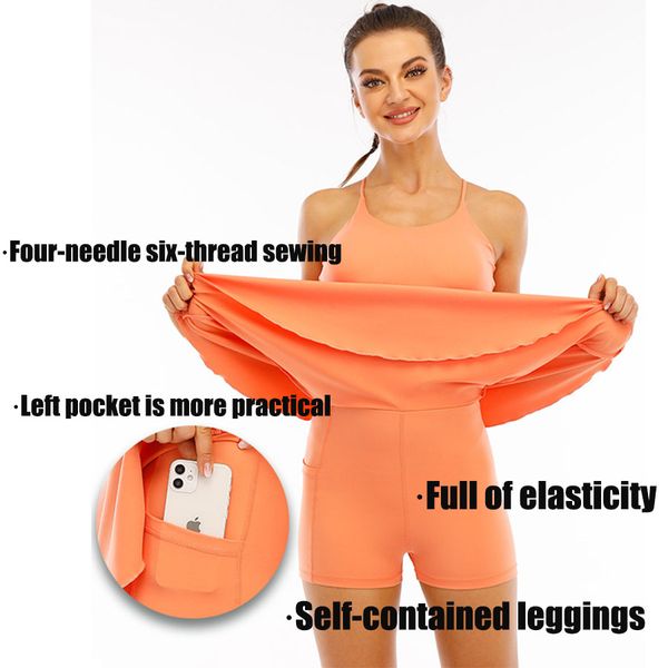 2022 new lu short skirt set nude pocket sling anti-lighting yoga fitness one-piece transparent elastic skirt quick-drying golf badminton, Black
2022 new lu short skirt set nude pocket sling anti-lighting yoga fitness one-piece transparent elastic skirt quick-drying golf badminton, Black