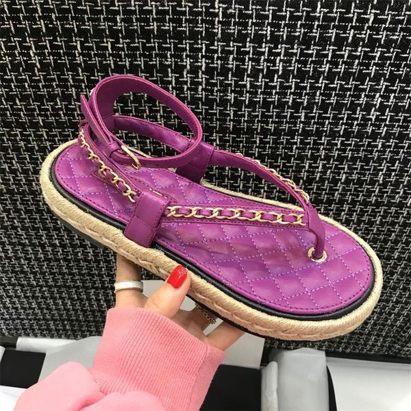 30% off 2022 slippers sandals european and american new leather thick soled beach hemp rope rhombic chain clip toe pink sandals women's, Black
30% off 2022 slippers sandals european and american new leather thick soled beach hemp rope rhombic chain clip toe pink sandals women's, Black