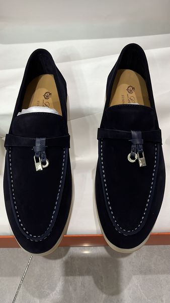 mens and women luxury designer lp flats shoe suede leather comfortable loro walk lazy loafers dress shoes mocassin, Black
mens and women luxury designer lp flats shoe suede leather comfortable loro walk lazy loafers dress shoes mocassin, Black