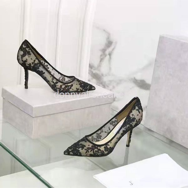dress shoes mesh high heels women's fashion summer lace sandals pointed shallow mouth banquet thin heel shoes, Black
dress shoes mesh high heels women's fashion summer lace sandals pointed shallow mouth banquet thin heel shoes, Black