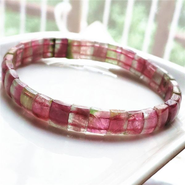 genuine natural colorful tourmaline bracelet 8x6mm clear rectangle beads rainbow watermelon tourmaline stretch bangle aaaaa, Silver
genuine natural colorful tourmaline bracelet 8x6mm clear rectangle beads rainbow watermelon tourmaline stretch bangle aaaaa, Silver