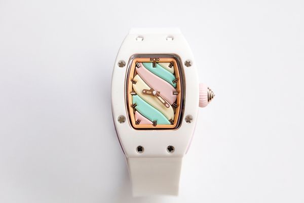 women's watch ceramic case automatic movement butterfly buckle rubber strap enamel dial ricro, Slivery;brown
women's watch ceramic case automatic movement butterfly buckle rubber strap enamel dial ricro, Slivery;brown